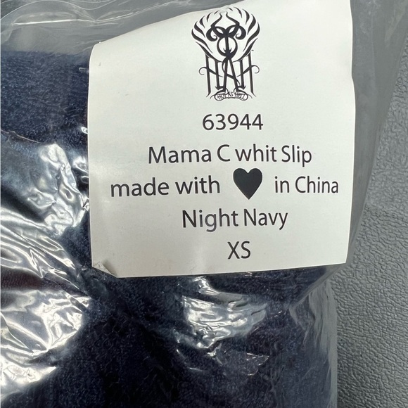 NWT We are HAH Mama C Dress Night Navy Lace Sheer Panel Maxi Dress - Picture 9 of 14